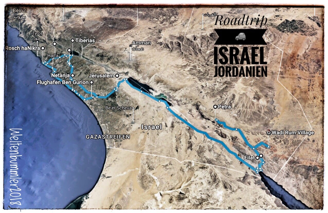 Roadtrip: Israel und Jordanien – Route steht ✔️